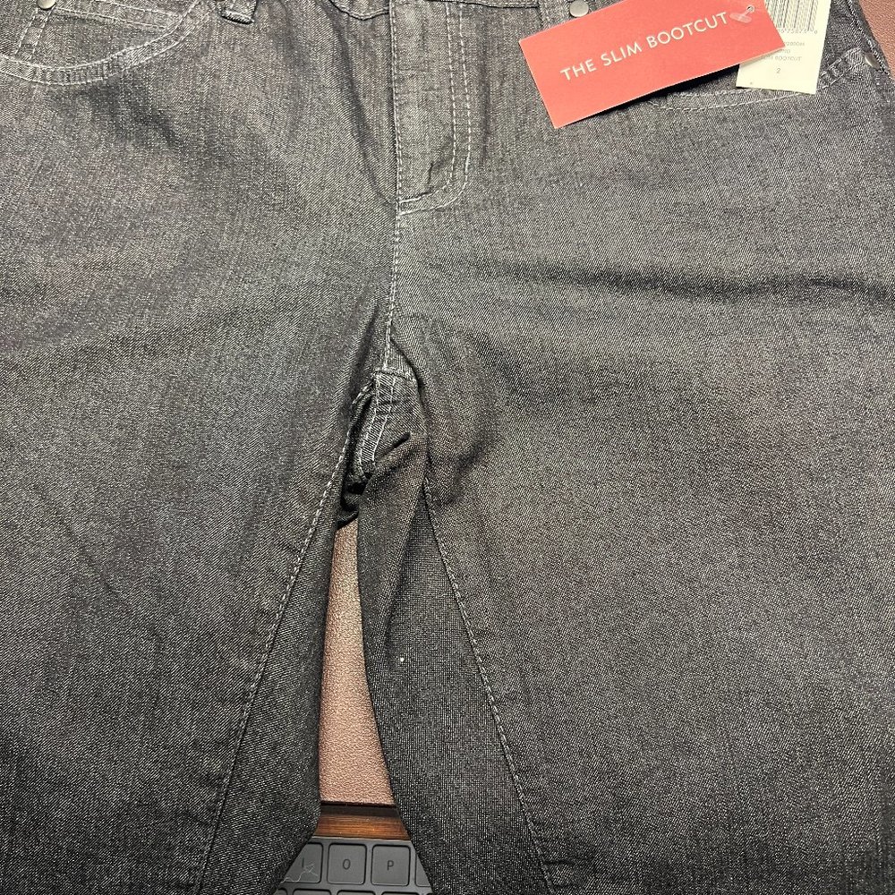 Eileen Fisher - Slim - Boot Cut black jeans.